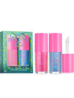 Too Faced Kissing Jelly Twice Upon A Time Lip Oil Gloss Set 4.5ml X 2 BRAND NEW
